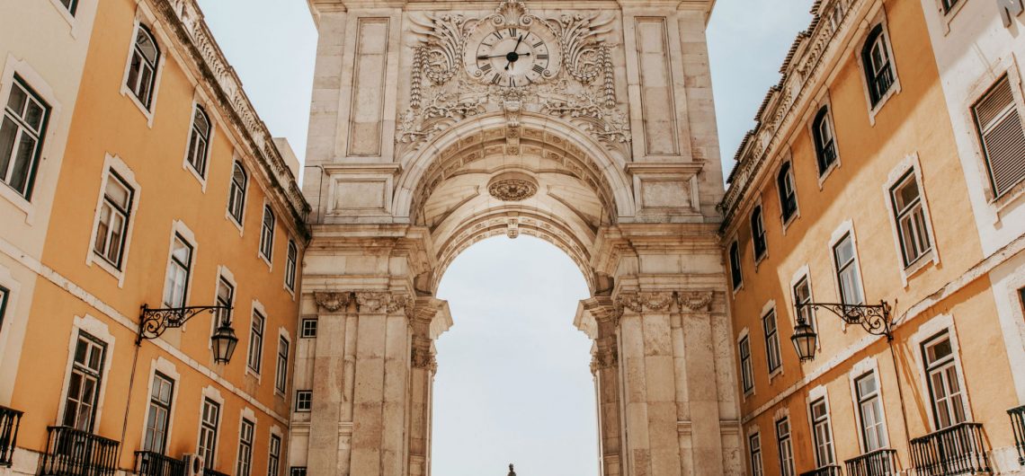 augusta street arch in lisbon