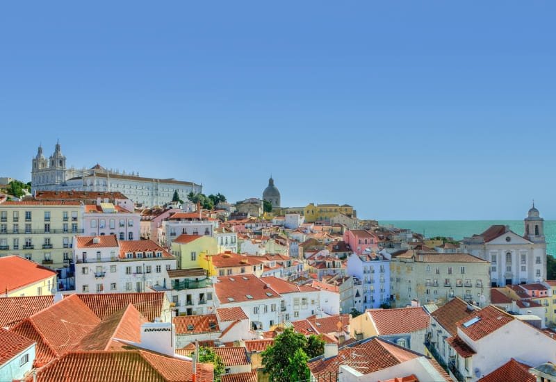 overview of alfama in lisbon