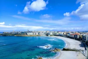 Panorama sobre la playa de Orzán