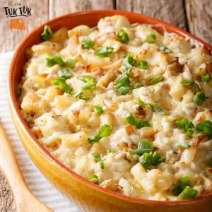 portuguese dish bacalhau com natas